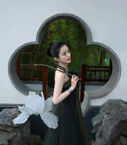 赵丽颖的秋意写真，淡然如画，韵味十足