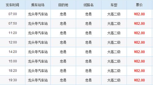 忠县到成都的汽车票价分析