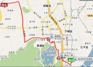 杭州南至汽车城的路程与距离