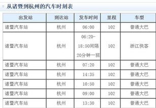 杭州至诸暨汽车票价